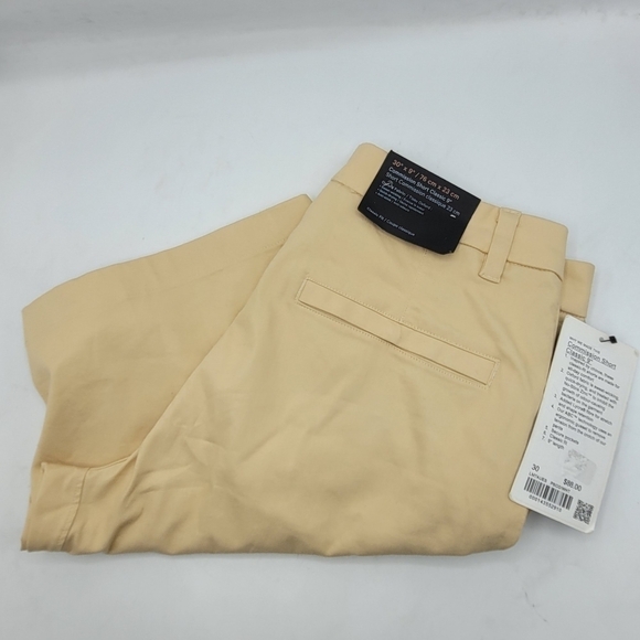 Lululemon Commission Classic-Fit Short 9" Oxford In Prosecco / White Size 30 - Picture 9 of 13